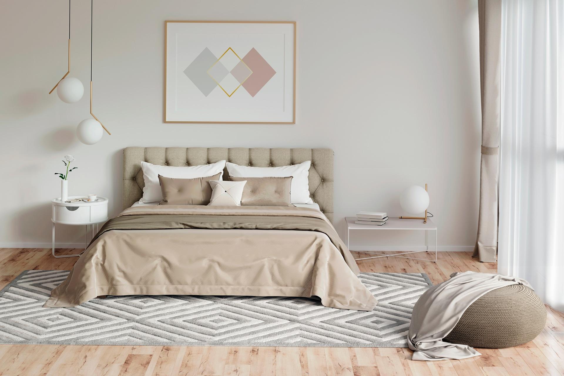 Modernes Schlafzimmer mit hellen Farben und dezentem Design | Bettbank kaufen